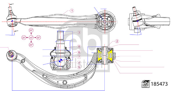 FEBI BILSTEIN 185473 носач,...