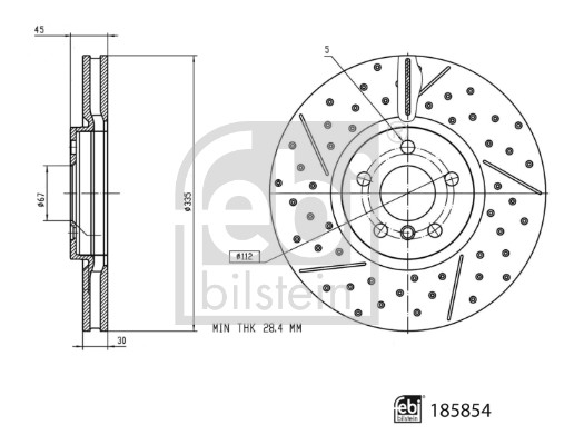FEBI BILSTEIN 185854 Bremsscheibe