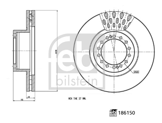 FEBI BILSTEIN 186150 Bremsscheibe