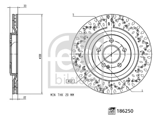 FEBI BILSTEIN 186250 Bremsscheibe