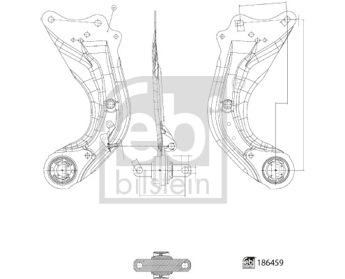 FEBI BILSTEIN 186459 Lenker, Radaufhängung