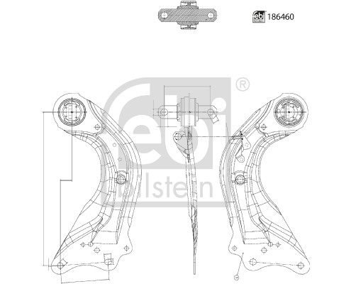 FEBI BILSTEIN 186460 Lenker, Radaufhängung