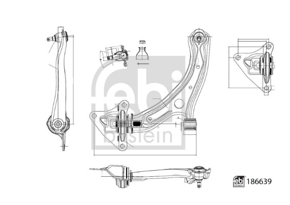 FEBI BILSTEIN 186639 Lenker, Radaufhängung
