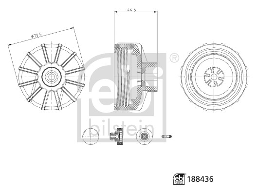 FEBI BILSTEIN 188436 Deckel, Harnstofffilter-Gehäuse