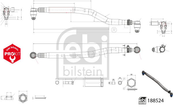 FEBI BILSTEIN 188524 ProKit Lenkstange