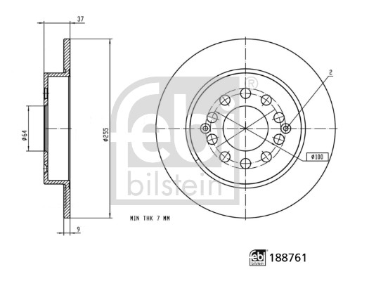 FEBI BILSTEIN 188761 Bremsscheibe