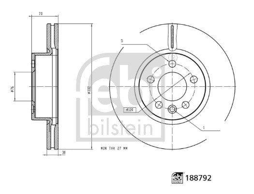 FEBI BILSTEIN 188792 Bremsscheibe