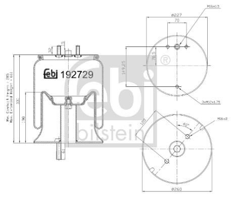 FEBI BILSTEIN 192729 febi Plus Federbalg, Luftfederung