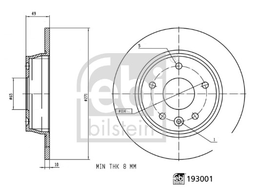 FEBI BILSTEIN 193001 Bremsscheibe