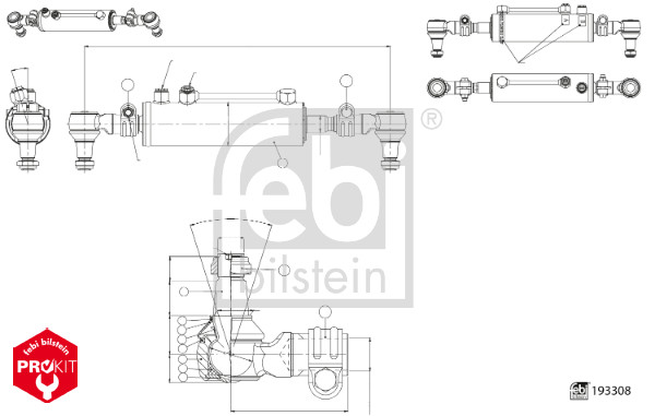 FEBI BILSTEIN 193308 ProKit Arbeitszylinder, Servolenkung