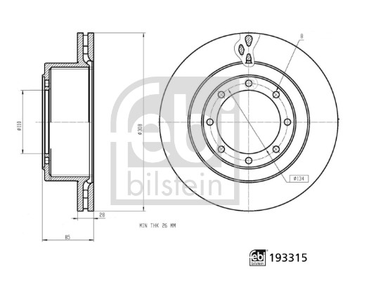 FEBI BILSTEIN 193315 Bremsscheibe