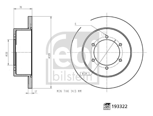 FEBI BILSTEIN 193322 Bremsscheibe