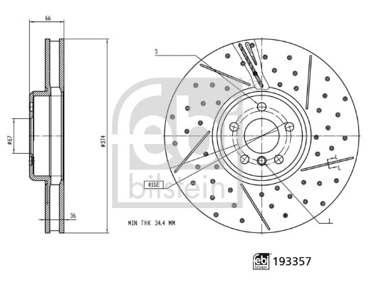 FEBI BILSTEIN 193357 Bremsscheibe
