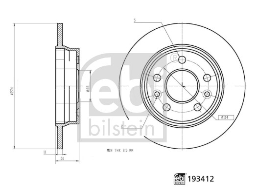 FEBI BILSTEIN 193412 Bremsscheibe