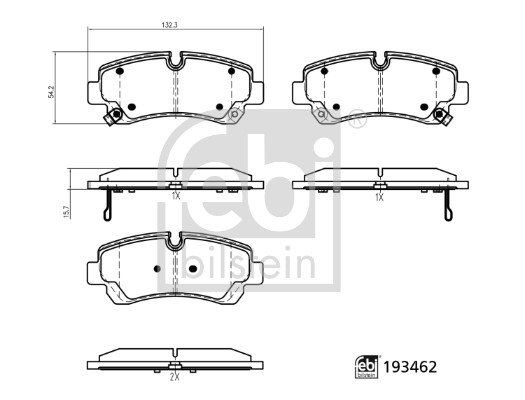 FEBI BILSTEIN 193462 Bremsbelagsatz, Scheibenbremse