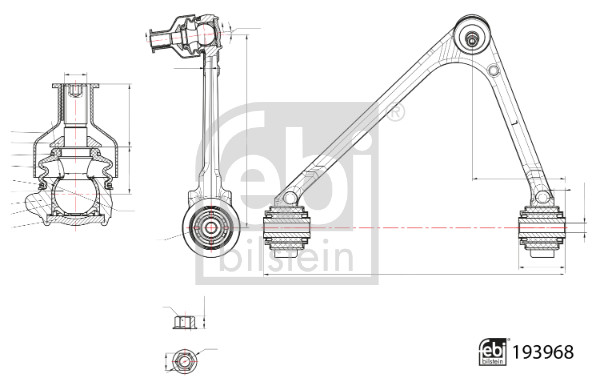 FEBI BILSTEIN 193968 Lenker, Radaufhängung