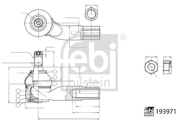 FEBI BILSTEIN 193971 Spurstangenkopf
