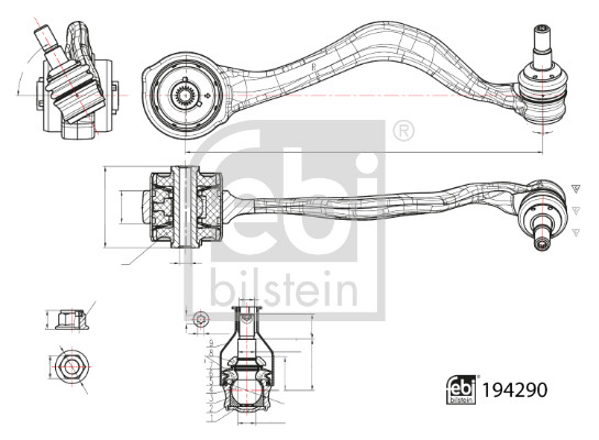 FEBI BILSTEIN 194290 Lenker, Radaufhängung