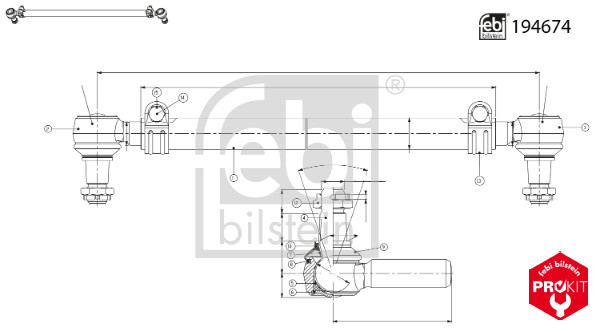FEBI BILSTEIN 194674 ProKit Lenkstange