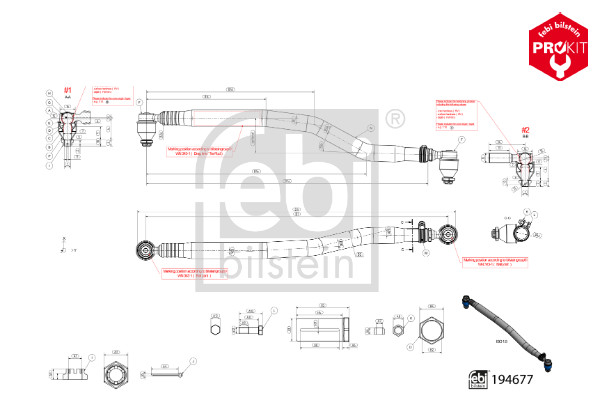 FEBI BILSTEIN 194677 ProKit Lenkstange
