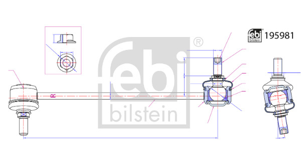 FEBI BILSTEIN 195981 Stange/Strebe, Stabilisator