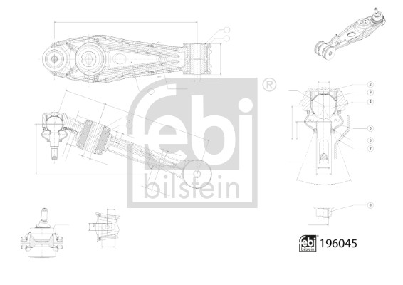 FEBI BILSTEIN 196045 Lenker, Radaufhängung