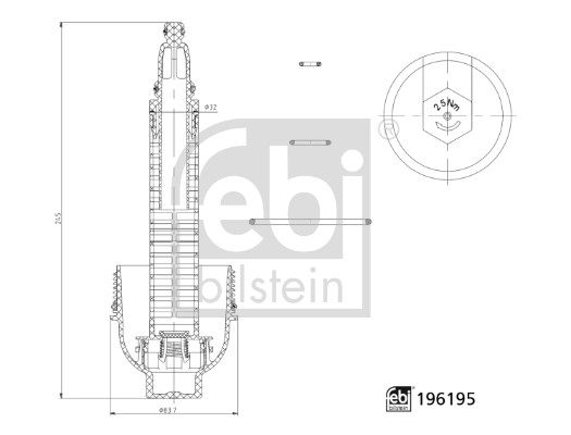 FEBI BILSTEIN 196195 febi Plus Deckel, Ölfiltergehäuse