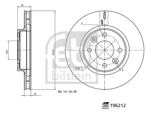 FEBI BILSTEIN 196212 Bremsscheibe
