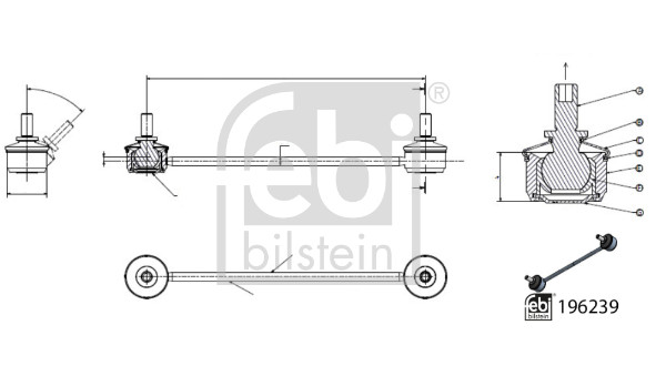 FEBI BILSTEIN 196239 Stange/Strebe, Stabilisator