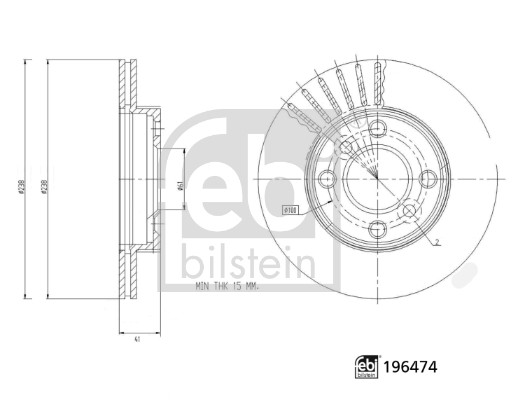 FEBI BILSTEIN 196474 Bremsscheibe