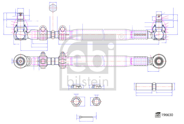 FEBI BILSTEIN 196630 Lenkstange