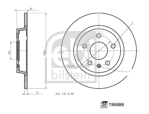 FEBI BILSTEIN 196886 Bremsscheibe