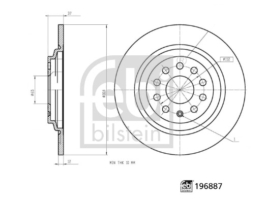 FEBI BILSTEIN 196887 Bremsscheibe