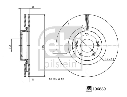 FEBI BILSTEIN 196889 Bremsscheibe