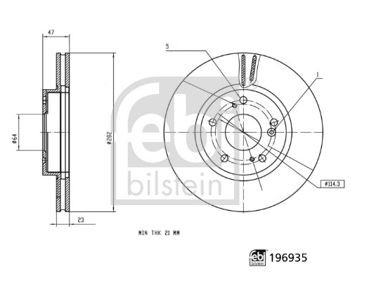 FEBI BILSTEIN 196935 Bremsscheibe