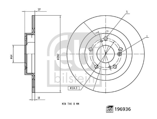 FEBI BILSTEIN 196936 Bremsscheibe