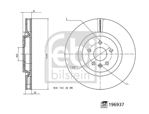 FEBI BILSTEIN 196937 Bremsscheibe
