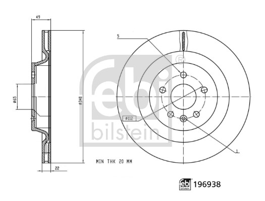 FEBI BILSTEIN 196938 Bremsscheibe