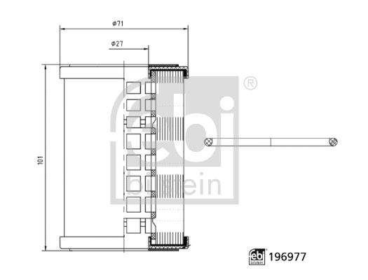 FEBI BILSTEIN 196977 Filter, Kurbelgehäuseentlüftung