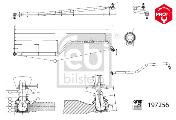 FEBI BILSTEIN 197256 ProKit Lenkstange