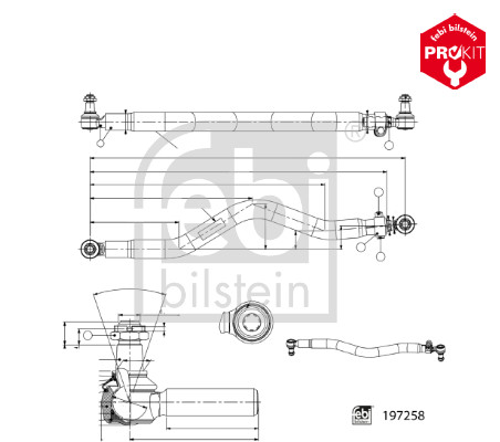 FEBI BILSTEIN 197258 ProKit Lenkstange