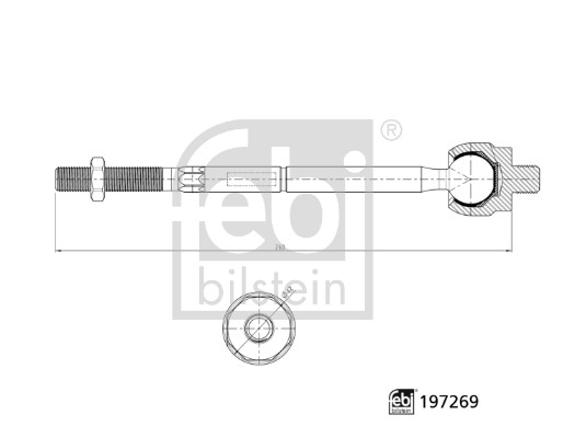 FEBI BILSTEIN 197269 Axialgelenk, Spurstange