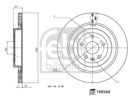 FEBI BILSTEIN 198568 Bremsscheibe