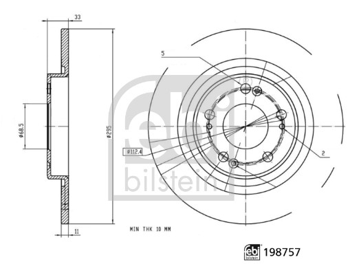 FEBI BILSTEIN 198757 Bremsscheibe