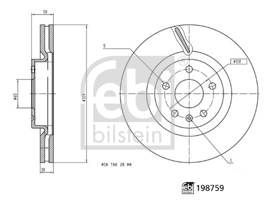 FEBI BILSTEIN 198759 Bremsscheibe