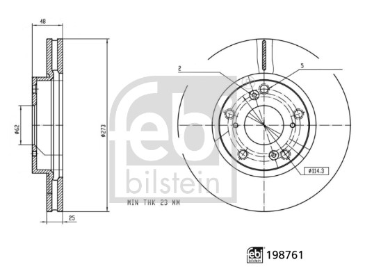 FEBI BILSTEIN 198761 Bremsscheibe