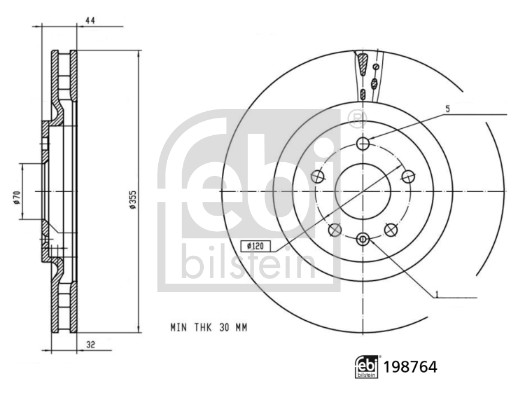 FEBI BILSTEIN 198764 Bremsscheibe