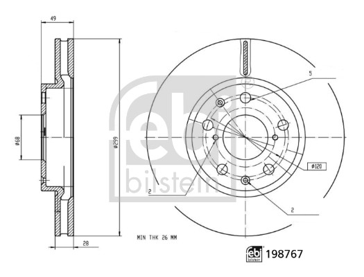 FEBI BILSTEIN 198767 Bremsscheibe