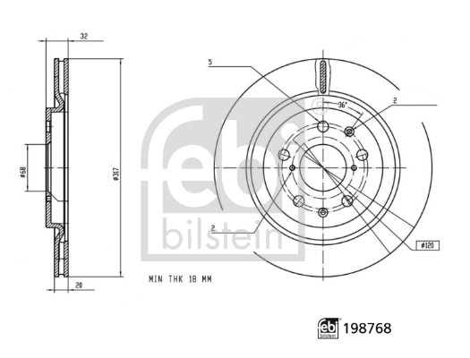 FEBI BILSTEIN 198768 Bremsscheibe