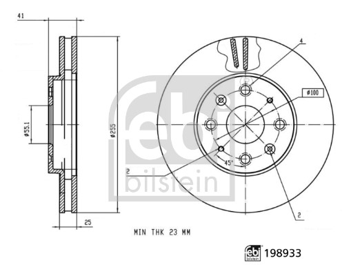 FEBI BILSTEIN 198933 Bremsscheibe
